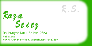 roza stitz business card